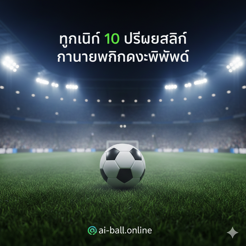 A high-energy, cinematic panoramic shot of a modern Premier League stadium under bright floodlights at night. In the center, a high-quality 3D rendered football rests on the lush green grass with dramatic motion blur and stadium mist. The background features blurred silhouettes of cheering fans in a packed arena. The color palette is dominated by deep midnight blue, vibrant stadium green, and glowing white lights, creating a professional sports broadcast atmosphere. The composition is wide and symmetrical, evoking the excitement of a full midweek fixture list.