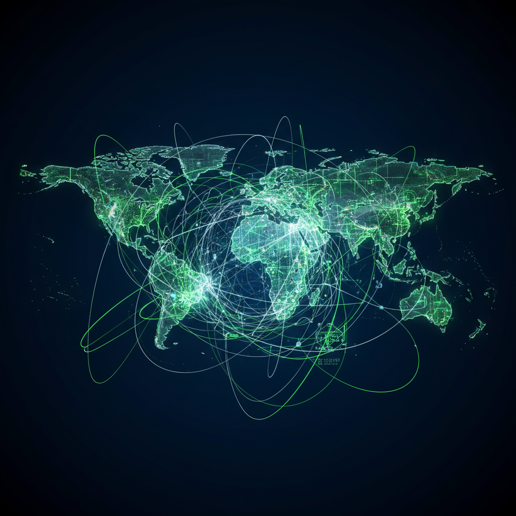 Abstract futuristic communication network