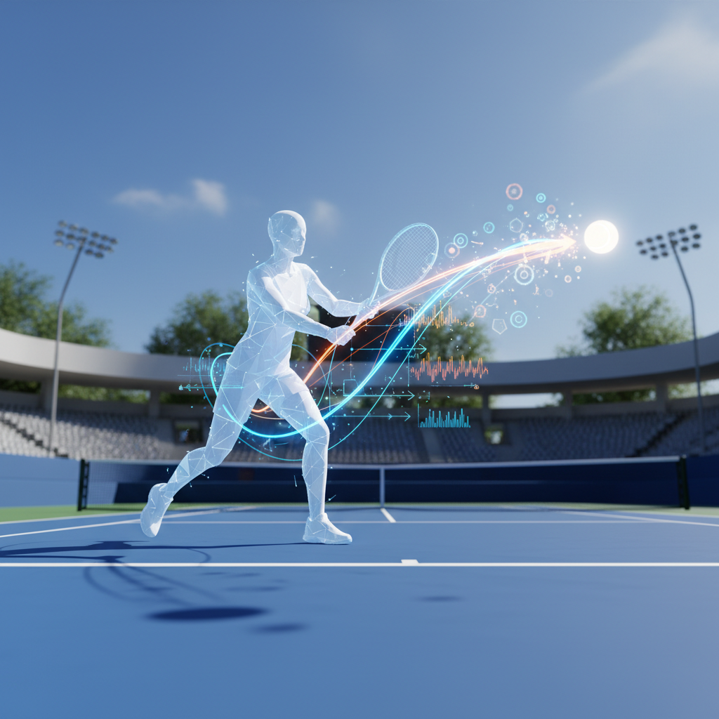 AI analysis of a tennis player's movement